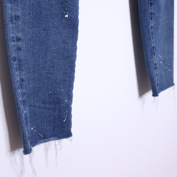 ADRIANO GOLDSCHMIED Legging Ankle Splatter Distressed Jeans Blue Women's 27R - Picture 5 of 14